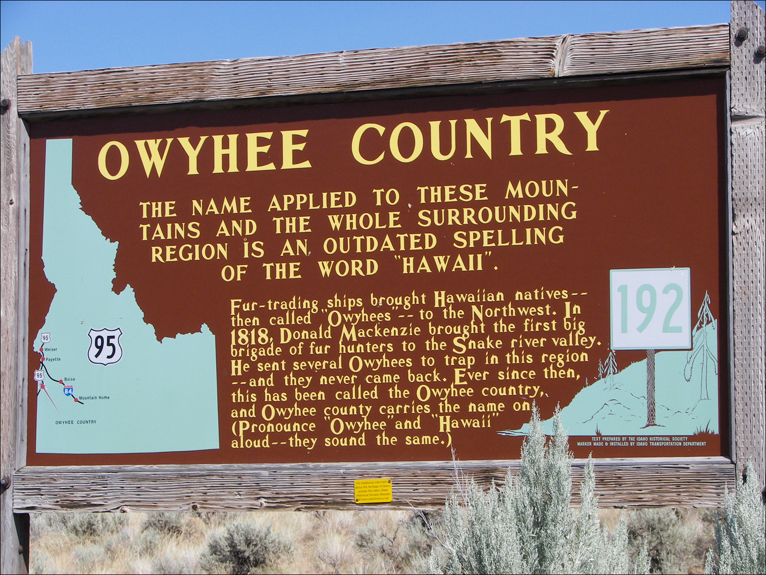 xplanation of the word Owyhee